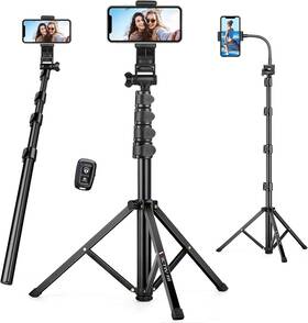 Tropod-p10 Victiv 74 Inch Flexible Phone Tripod Tall Cell With Adjustable Gooseneck &