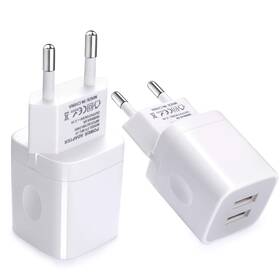 Vifigen 709016155857 European Wall Charger 2-pack Usb 2.1amp Universal Europe Block Dual Po