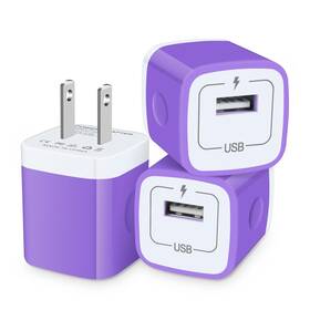 Pt-wc-03 Vifigen Android Charger 3-pack Usb Wall 1a/5v Plug Single Port C