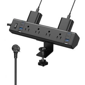 Jn02-08-08d Vilong Desk Clamp Power Strip 40w Total Fast Charging Station Edge Mount Powe