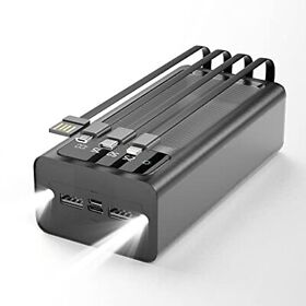 Vincosy Solar Power Bank 50000mah With Built-in Usb&type-c&micro&ios 4 Cables Ex