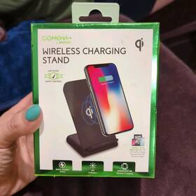 Vm30090n-blk Vivitar Gomovi By Wireless Charging Stand For Iphone Samsung Qi Enabled Devices