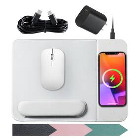 Viviya 762102800741 15w Wireless Charging Mouse Pad With Detachable Wrist Support And 20w Power A