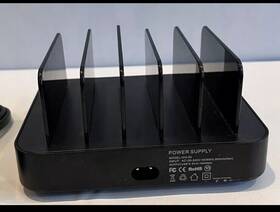 Ich-50 Vogek 5-port Usb Charging Station With Cord 50w Heavy Duty Black