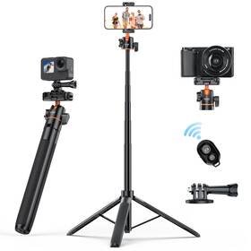 Tp-16 Vrig Direct 57 Inch Extendable Phone Tripod And Camera 3in1 Selfie Stick With Wirel