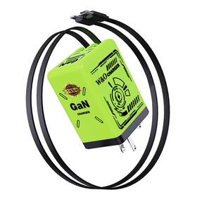 W & O 739768553885 2-in-1 Gan Compatible With Fast Charger Retractable Phone Cables