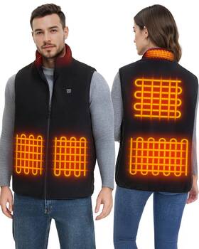 Waitcoss 607604590366 Heated Vest For Men Women With 16000mah Battery Pack Lightweight Soft Fleece
