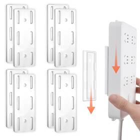 615236 Wanmu 1 Zdhewkiqb Adhesive Punch Free Socket Holder 8pcs Power Strip Wall Mount Self-a
