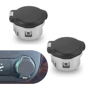 Wasdyqg2603si Waswale Wasdyqg2603si- 2 Pcs Car 12v Power Socket Cover Cigarette Lighter Plug Waterproof Dustproof