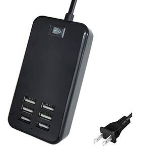 Zetx06b Wgtcable Usb Charging Station 6-port Desktop Charger Port Suitable For Smart Phone