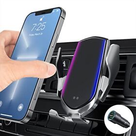 Wireless Car Charger Mount 15w Auto Clamping Phone Charging Air Vent Holder