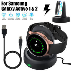 Wireless Charging Dock Portable Charger Cradle For Samsung Galaxy Watch Active 2