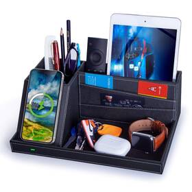 Hb10 Wireless Future Charger Fast Charging Station With Desk Organizer For Iphone 16/15/15 Pro/14