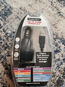 G0241 Wireless Gear Car Ac And Usb Charger Wall Outlet D4