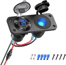 Gsg2024-b4 Wnnbtovn 12v Usb Outlet Marine Switch Panel Plug Dual Pd3.0 And Qc3.0