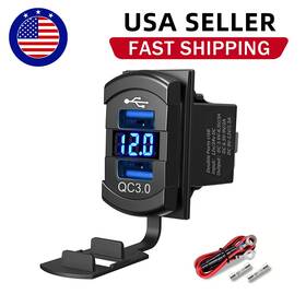 Wlt-pb7 Wnnbtovn 12v Dual Usb Port Fast Car Charger Socket Power Outlet For Marine Boat