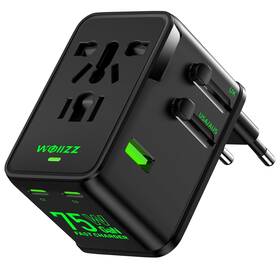 Wl-ta002 Wollzz 75w Tiny Universal Travel Adapter Gan Fast Charging European Power W