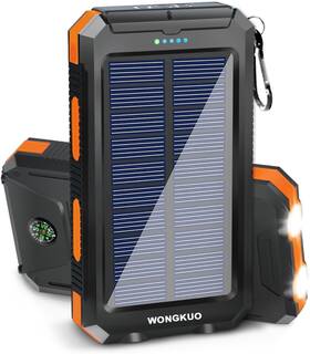 Opb-p204dq Wongkuo Solar Charger Power Bank - Light Orange