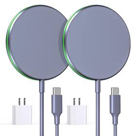 C03d Wtuhu 2 Pack Wireless Charger 15w Magsafe With 20w Adapter For Iphone15 14 13 12