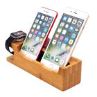X001h76sxj Bamboo Wood Charging Station Smart Phone Tablet Iphone Apple Watch