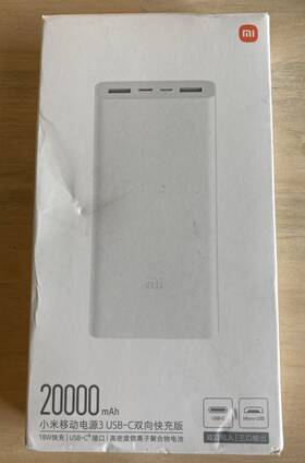 Xiaomi 934177708305 Mi 74wh Power Bank 20000mah Usb-c Input/output Out Micro-usb In