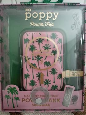 Xo Poppy 840388330005 Palm Trees Power Trip Magsafe Compatible Bank 5000 Mah Nib