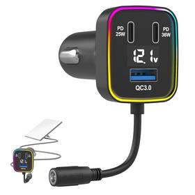 Xtar 768825428149 3-in-1 Mini Car Charger With Usb C And A Ports Cigarette Lighter Adapter