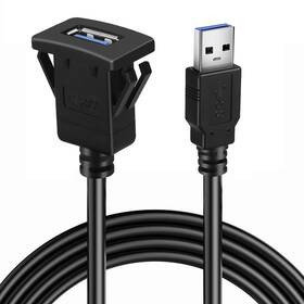 Yekella 689749764772 Usb 3.0 Panel Flush Mount Cable - Male To Female Aux Car Extens