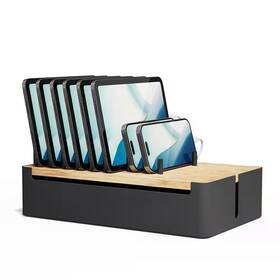 Yichuhaoxi 711181746273 Wooden With 5 Slots 1 Ft. Charging Station Organizer For Multiple Devices-cable