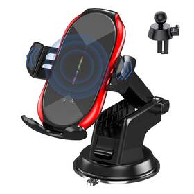 Yitumu 614158528349 Wireless Car Charger Mount 15w Qi Fast Charging Auto-clamping Phone Holder