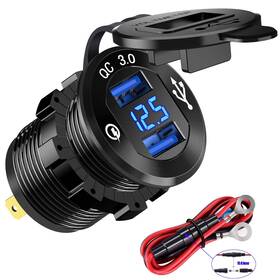 Cl22-1 Yonhan 12v Usb Outlet Quick Charge 3.0 Dual Charger Socket Cigare