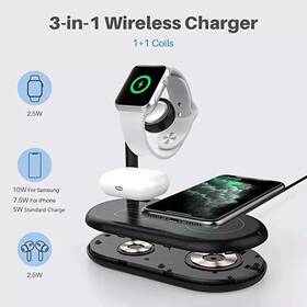 Ka301 Yootech 3 In 1 Wireless Apple Charging Station Phone Pods - Scratch And Dent