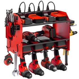Younita 603542521066 Power Tool Organizer Wtih Charging Station 3 Layers Storage Rack With Scr
