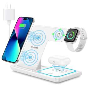 X455 Yoxinta X455-white 3 In 1 Wireless Charging Station White