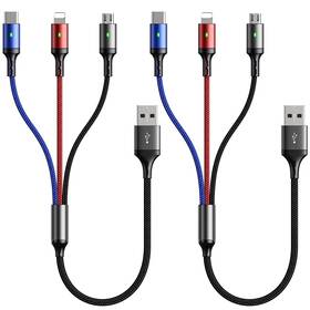 Ytlusn 761228561062 Short Multi Charger Cable 2pack 35cm 3 In 1 Charging Multiple Usb