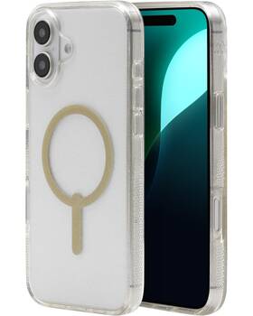 702315127 Zagg Milan Snap Case For Iphone 16 Plus Gold Glitter Magsafe And Wirele