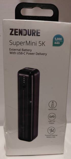 Zendure 850006872589 Supermini 5k 5000mah External Battery Portable Charger Power Bank