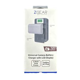 Zgear 701890119192 Universal Camera Battery Charger With Lcd Charge Display New