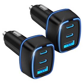 Zyh-c28 Zhengyuhong Electronic Dongguan Co. Ltd Usb C Car Charger 3 Port Pd Super Mini Cigarette Lighter Adapter 2pack Usb-c