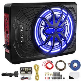 Zn-012 Znclces 2025 Upgraded 10 Inch 1200w Slim Under Seat Powered Car Subwoofer Car/truck Sub