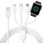 Top-up 4 In 1 Watch & Phone Charger Cable Travel Essentials 3.3 Feet, White. Fixed Price $29.90.