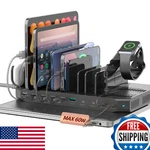 Alxum 140W Usb Charging Station 10-PORT Qc 3.0 & Pd Fast Charger Hub. Fixed Price $51.66.