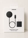 Samsung Magnetic Wireless Charger & 45W Travel Adapter Dark Gray. Fixed Price $44.95.
