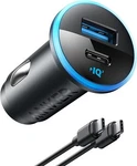 Anker Car Charger Adapter 52.5W 2-PORT Cigarette Lighter + 30W Usb-c Cable. Fixed Price $19.99.