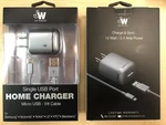 Just Wireless 12W 2.4AMP Home Charger + 5FT Micro Usb Cable Space Gray. Fixed Price $7.95.