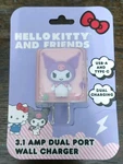 Sanrio Hello Kitty Kuromi Dual Port Wall Charger 3.1 Amp Usb & - New In Box. Fixed Price $12.74.