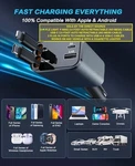 Best Fast Phone Auto Car Truck Suv Van Charger 4IN1 Cellular Usb. Fixed Price $14.94.