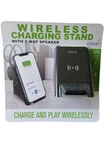 Tech Squared Wireless Charging Stand With 2 Way Speaker, Black. Fixed Price $16.00.