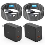 Extra Long 10FOOT 45W Samsung Usb Fast Charger Block Dual Port Pd Power Adapte. Fixed Price $44.99.