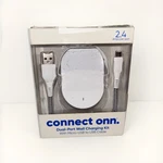 Onn. 4.8A Dual-port Wall Charging Kit With 3FT Micro-usb To Cable, White New. Fixed Price $8.00.